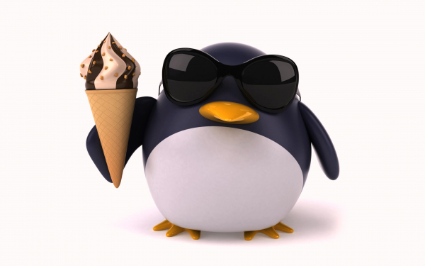 Пингвин в очках 3D