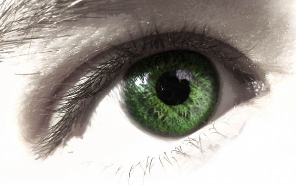 Мужской зеленый глаз