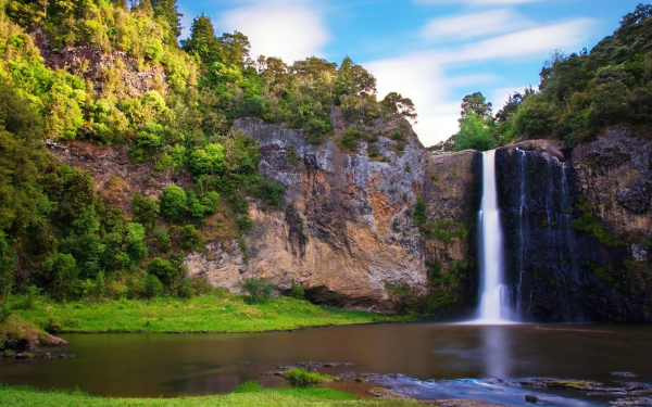 Водопад Хунуа в Новой Зеландии