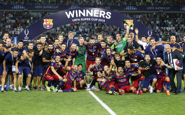 ФК Барселона с Суперкубком УЕФА 2015