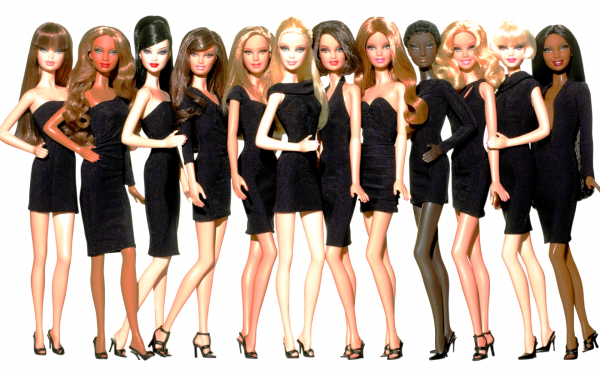 Куклы Барби в черных платьях
