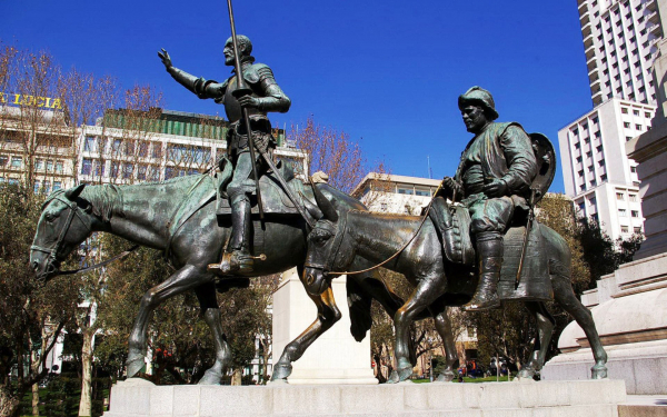 Дон Кихот и Санчо Панса в Мадриде