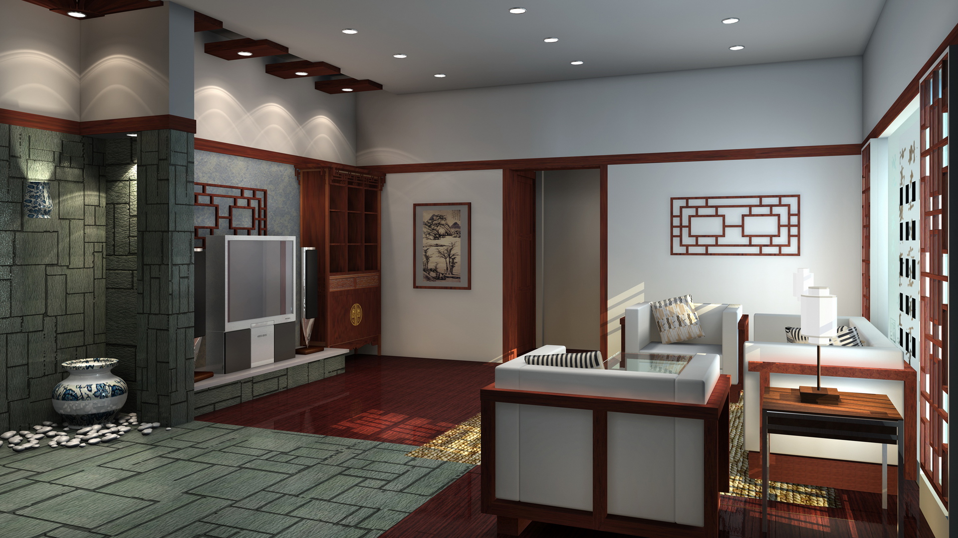 Дизайн интерьера современного кабинета в загородном доме