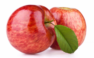 Два красных яблока