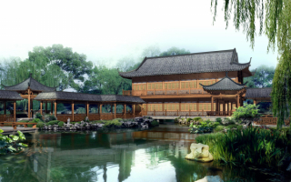 Домик в китайском парке