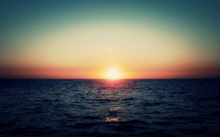 Морской закат солнца