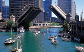 Разводной мост в Чикаго