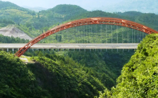 Мост через ущелье. Горный Китай.