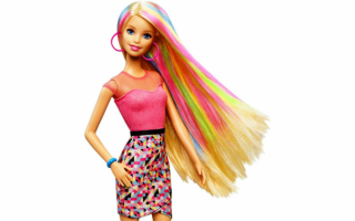 Барби с разноцветными волосами