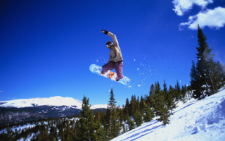 Полет сноубордиста