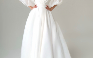 Свадебное корсетное платье из органзы со съемными рукавами