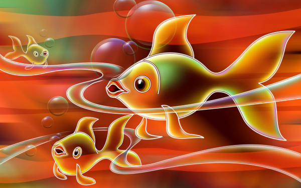 3D рыбки