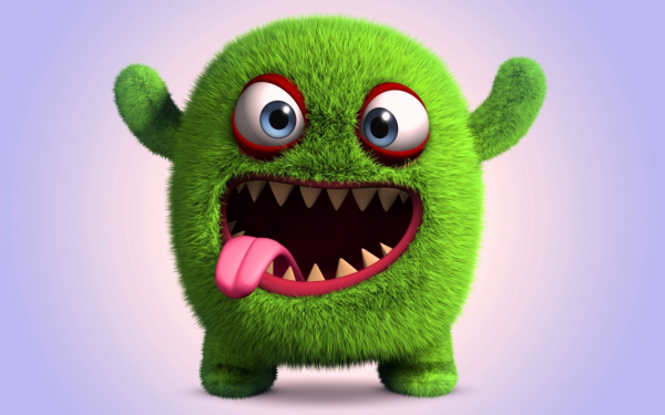 3D зеленый монстр