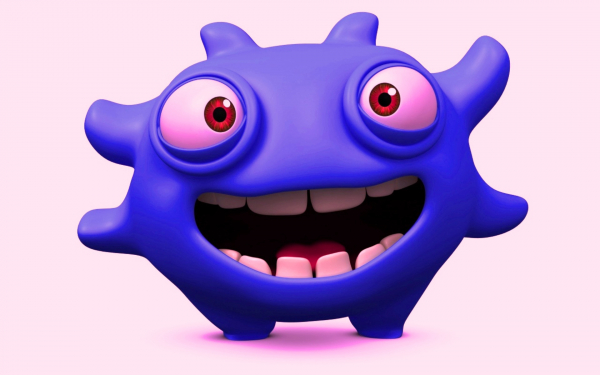 3D синий монстр