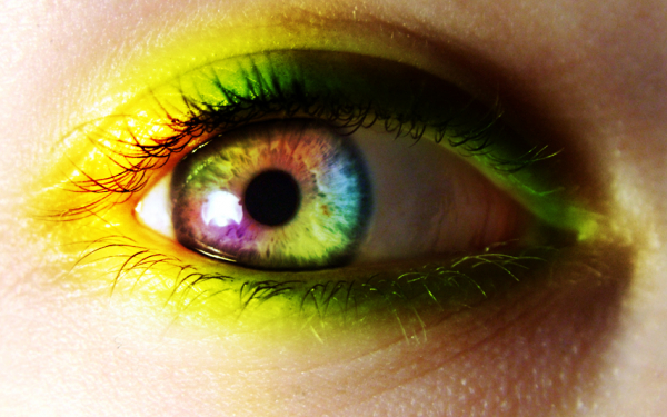 Салатовый макияж глаз