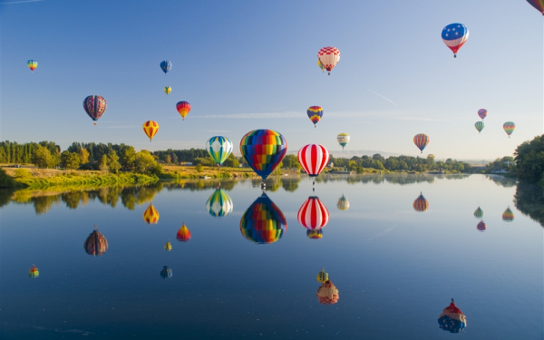 Много воздушных шаров