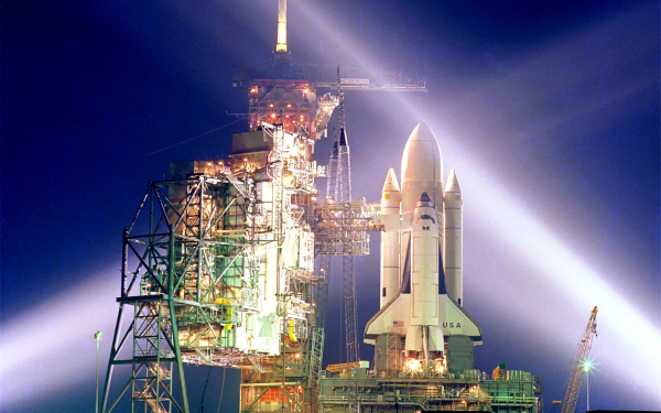 Шаттл Колумбия на стартовой платформе