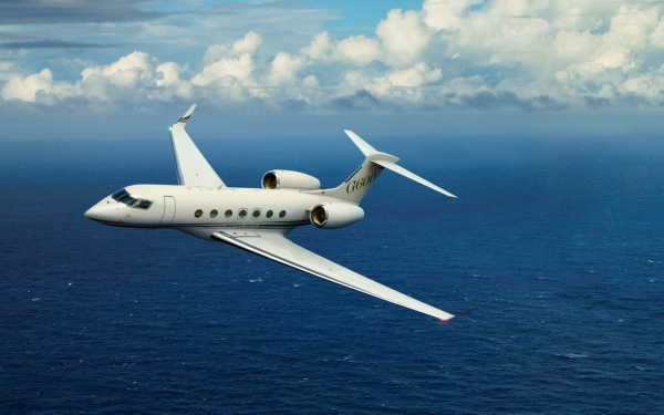 Gulfstream G600 полет над океаном
