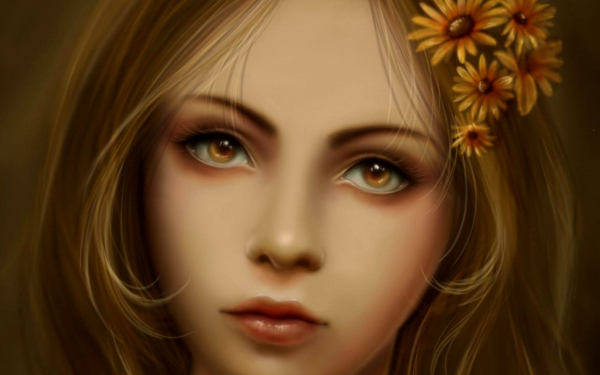 Грустная девушка 3d