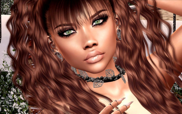 Зеленоглазая девушка 3d