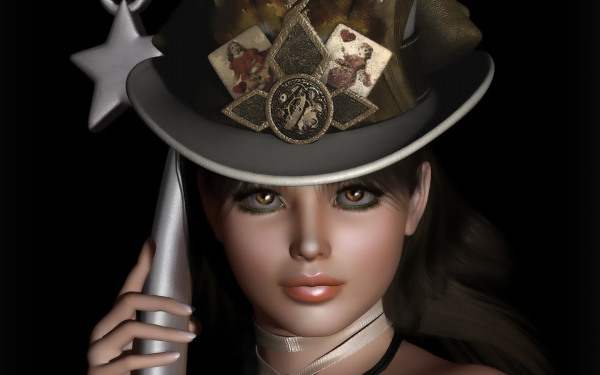 Кареглазая девушка 3d