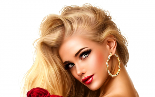 Красивая девушка 3d