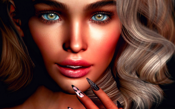 Лицо девушки 3d