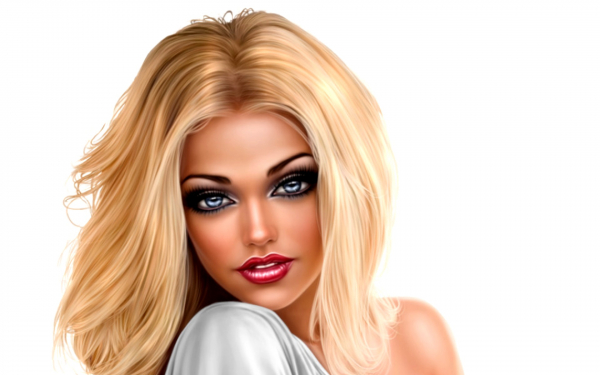 Сероглазая блондинка 3d