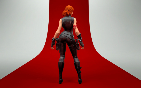 3d девушка с оружием