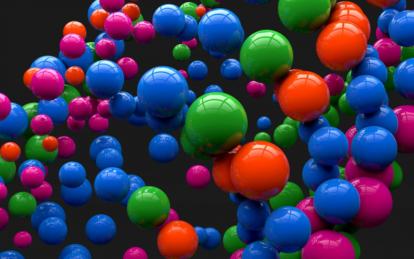 3d разноцветные шары