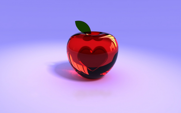 3d яблоко