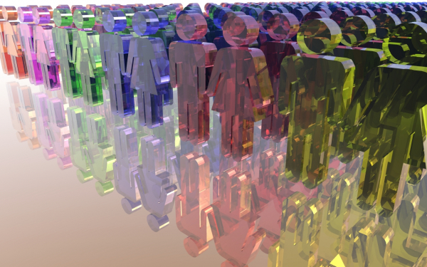 Стеклянные люди 3d