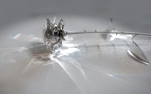 Стеклянная роза 3d