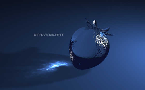 Стеклянная клубника 3d