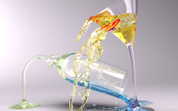 Гнутые бокалы 3d