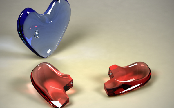 Стеклянное сердце 3d