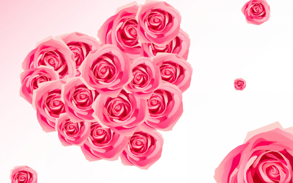 Букет валентинка