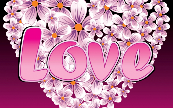 Сердце из цветочков