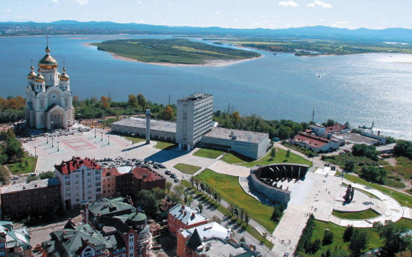 Река Амур в Хабаровске