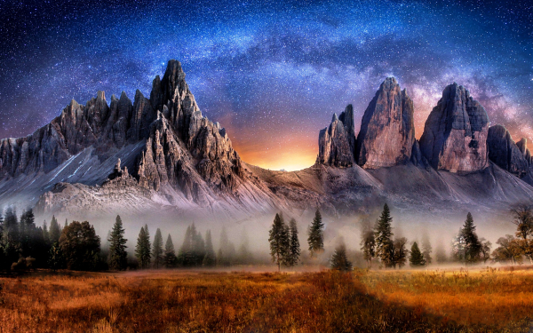 Звездное небо над горами