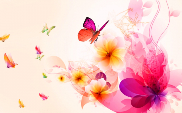 Абстракция полет бабочек