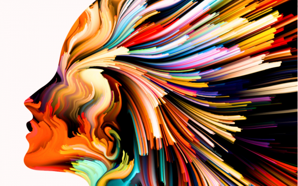 Девушка абстракция