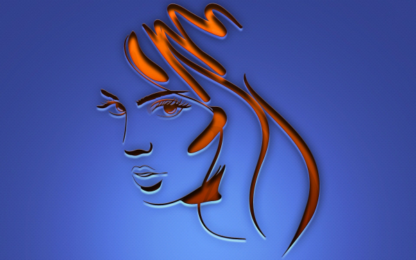 Лицо девушки рисунок абстракция