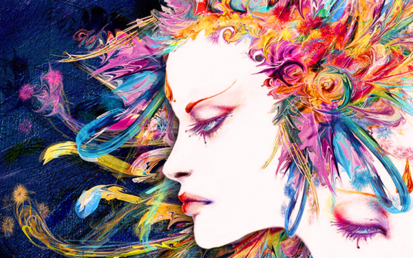 Лицо женщины абстракция