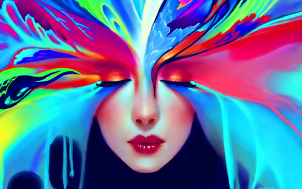 Портрет девушки абстракция