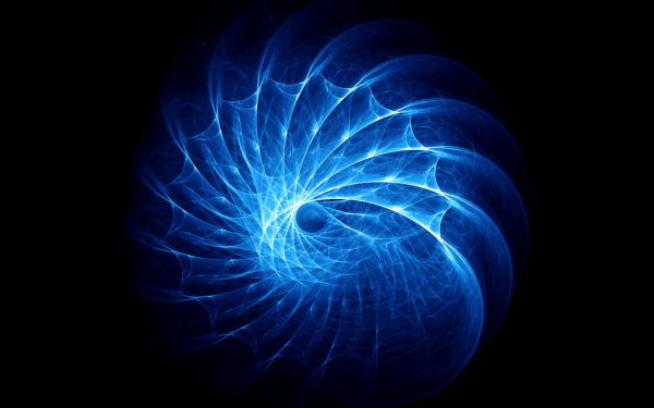 Синяя спиральная абстракция