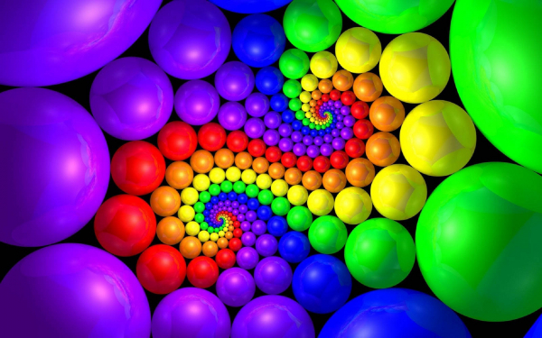 Фрактал разноцветные шары