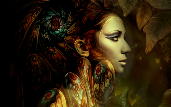 Портрет девушки абстракция