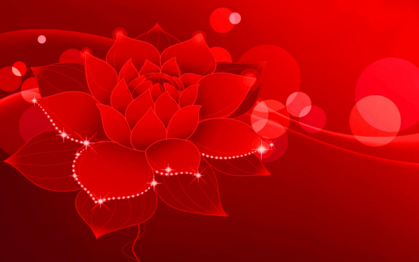 Красный цветок абстракция