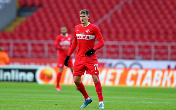 Нападающий ФК Спартак Александр Соболев